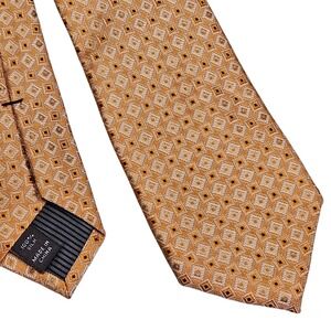 Nordstrom NWT Silk‎ Necktie Geometric Pattern Business Casual Career Peach
